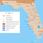 Map Of Florida Airports Inside Map Of Florida With Major Airports