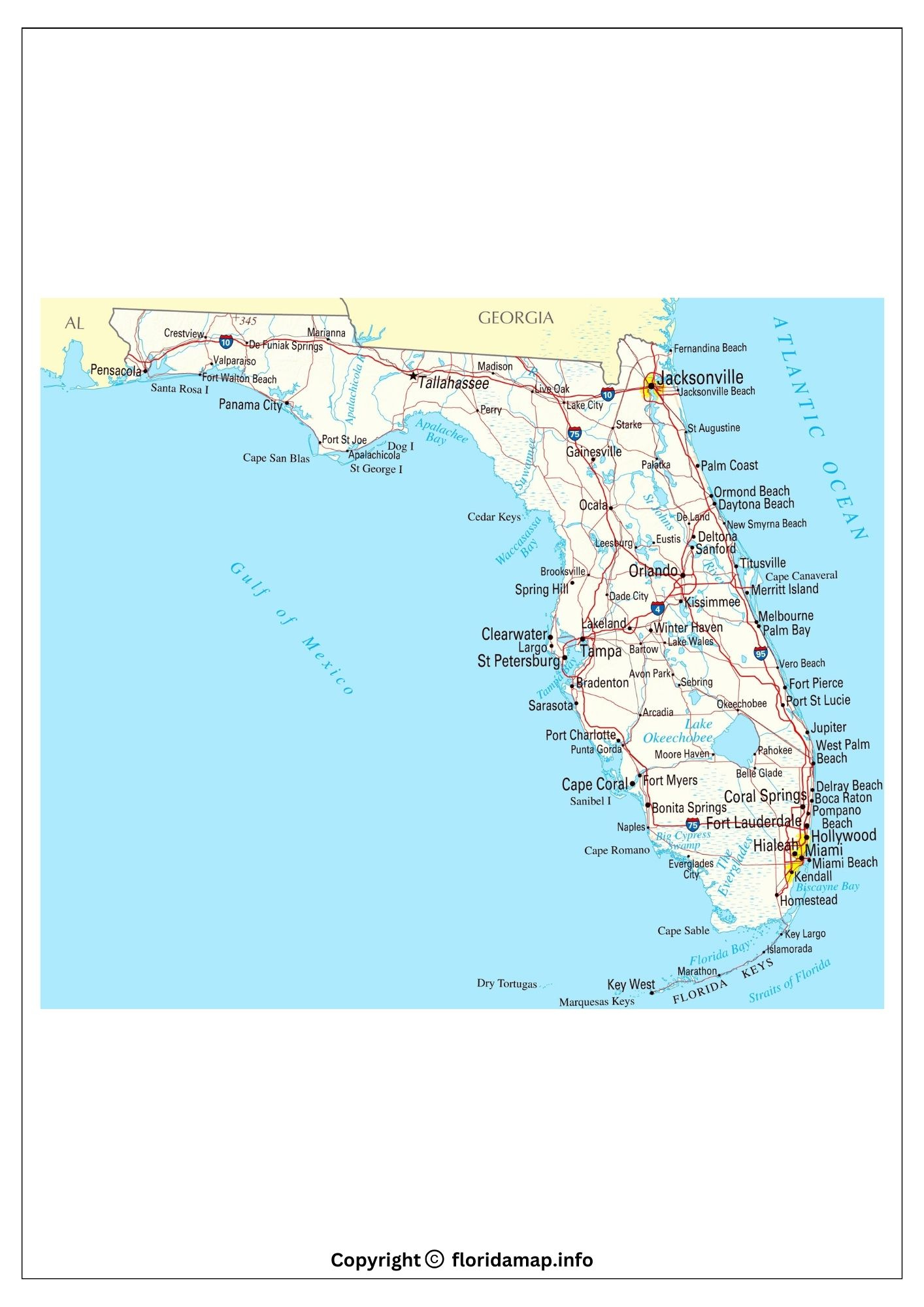 Map Of Florida Gulf Coast With University &amp;amp; Beaches within Map of Florida on the Gulf Side