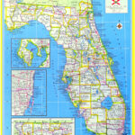 Map Of Florida Style E   Laminated Wall Map Poster Print Perfect Regarding Detailed City Map Of Florida