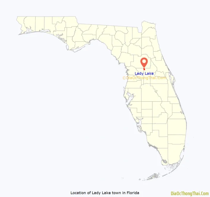 Map of Lady Lake Florida
