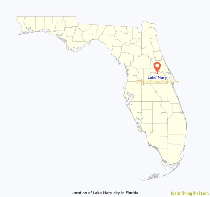 Map of Florida Lake Mary