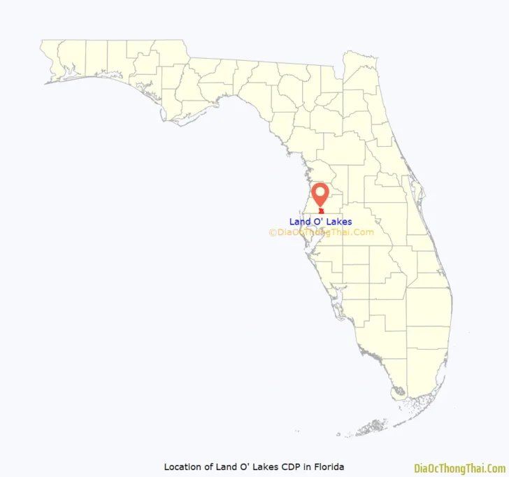 Map of Florida Land O Lakes
