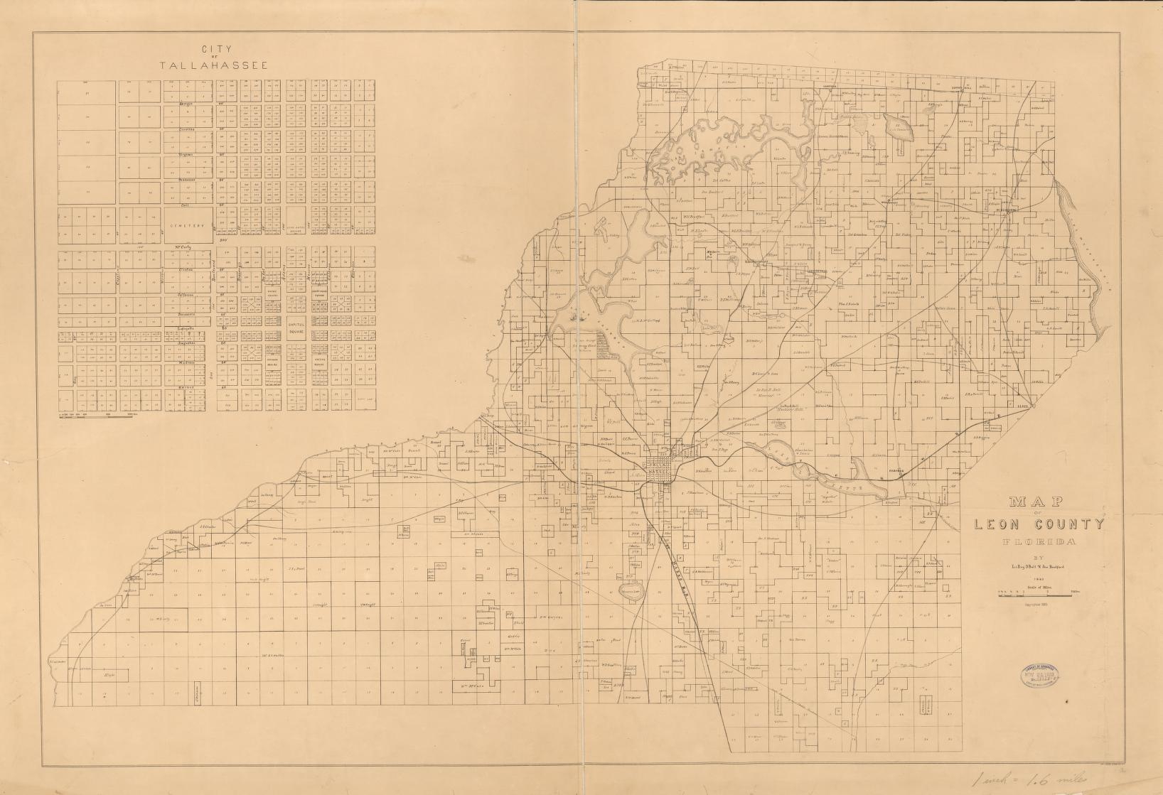 Map Of Leon County, Florida | Library Of Congress regarding Map Of Leon County Florida