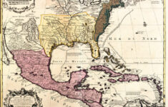 Map Of Mexico And Florida With The Caribbean Islands (Cuba, Haiti, Jamaica,  Antilles) (Etching) inside Map of Florida and Mexico