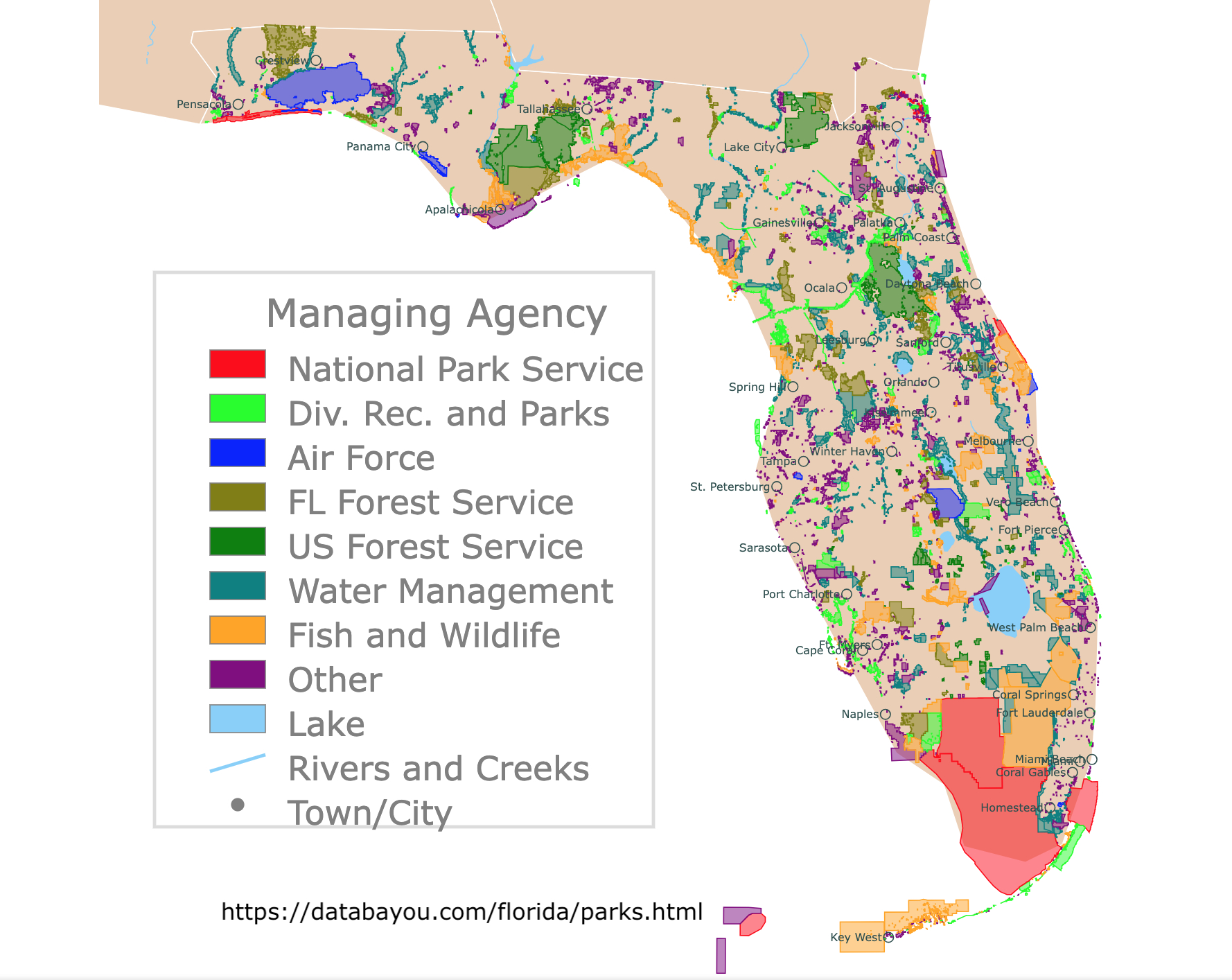 Map Of National Parks In Florida : R/Nationalparks for Map of Florida National Parks