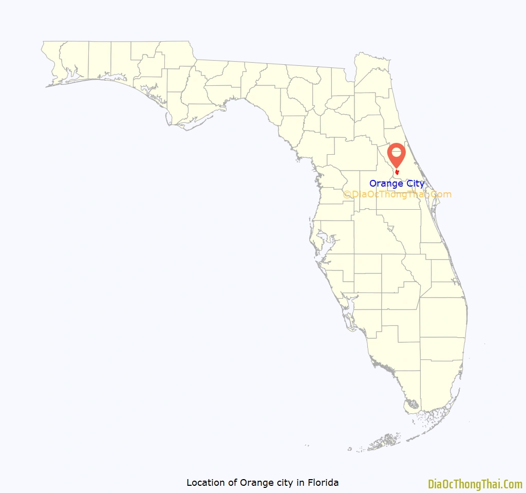 Map Of Orange City, Florida - Thong Thai Real within Map Of Orange City Florida