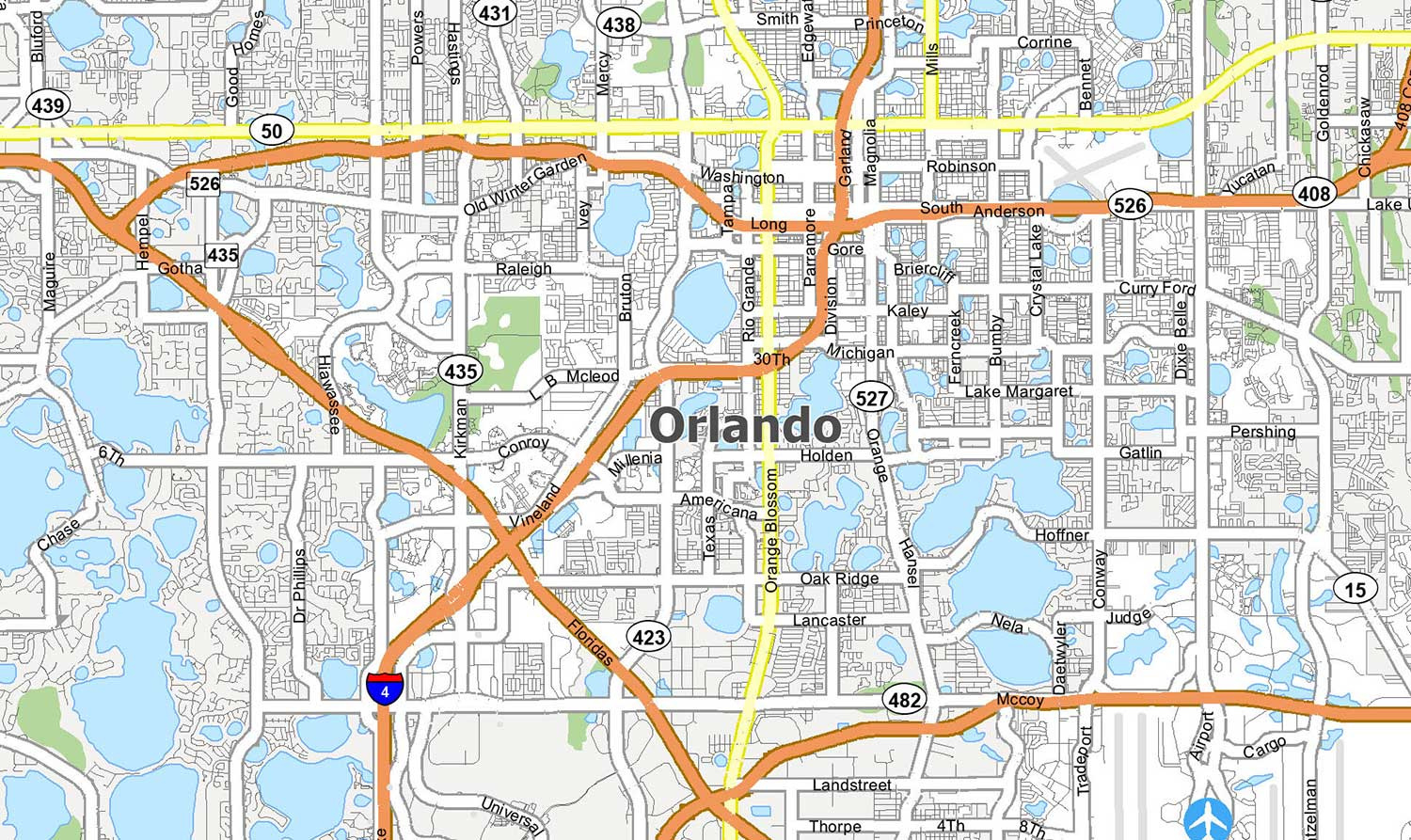 map of orlando florida gis geography intended for map of downtown orlando florida Map Of Orlando, Florida - Gis Geography intended for Map of Downtown Orlando Florida