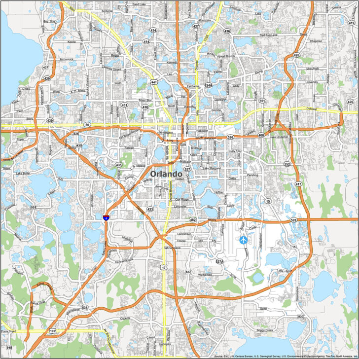 Driving Map of Central Florida