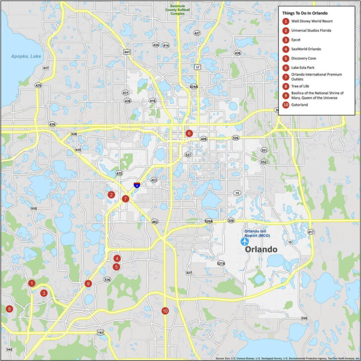 Road Map of Central Florida