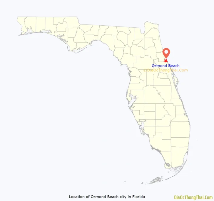 Map of Florida Ormond Beach