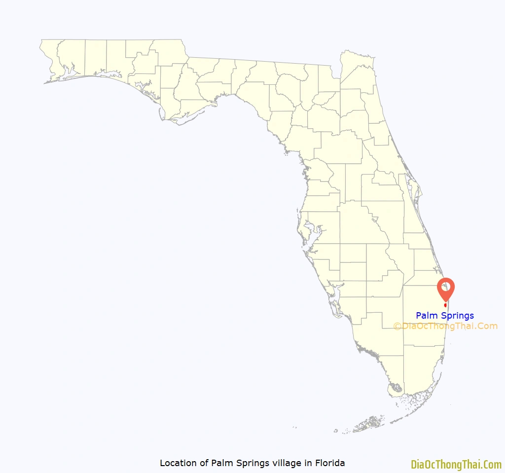 Map Of Palm Springs Village, Florida - Thong Thai Real for Map of Florida Palm Springs