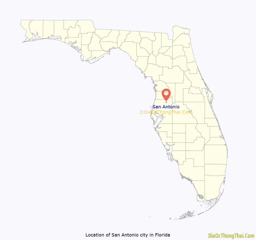 Map Of San Antonio City, Florida - Thong Thai Real with Map Of San Antonio Florida