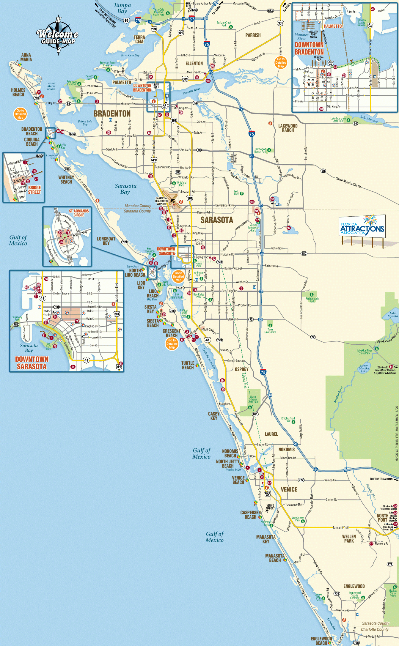 Map Of Sarasota And Bradenton Florida - Welcome Guide-Map To with Map Of Florida Where Is Sarasota