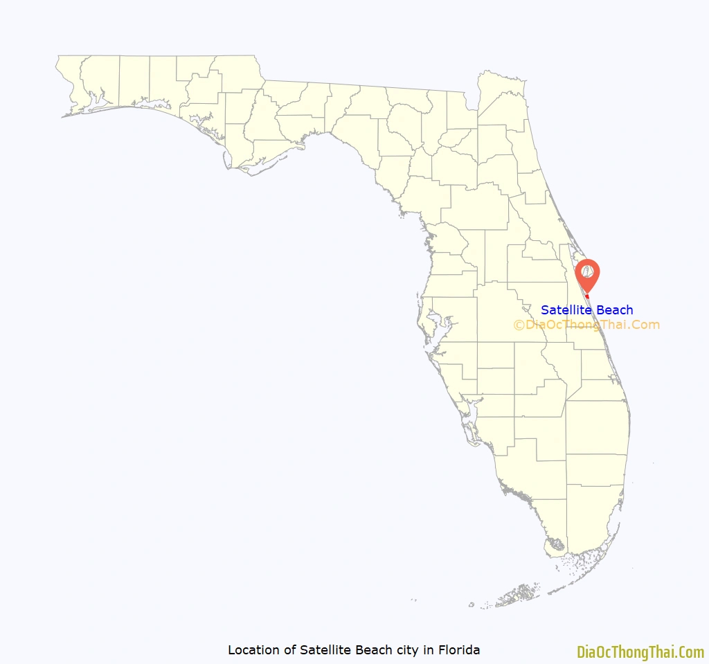 Map Of Satellite Beach City - Thong Thai Real intended for Map of Florida Satellite Beach