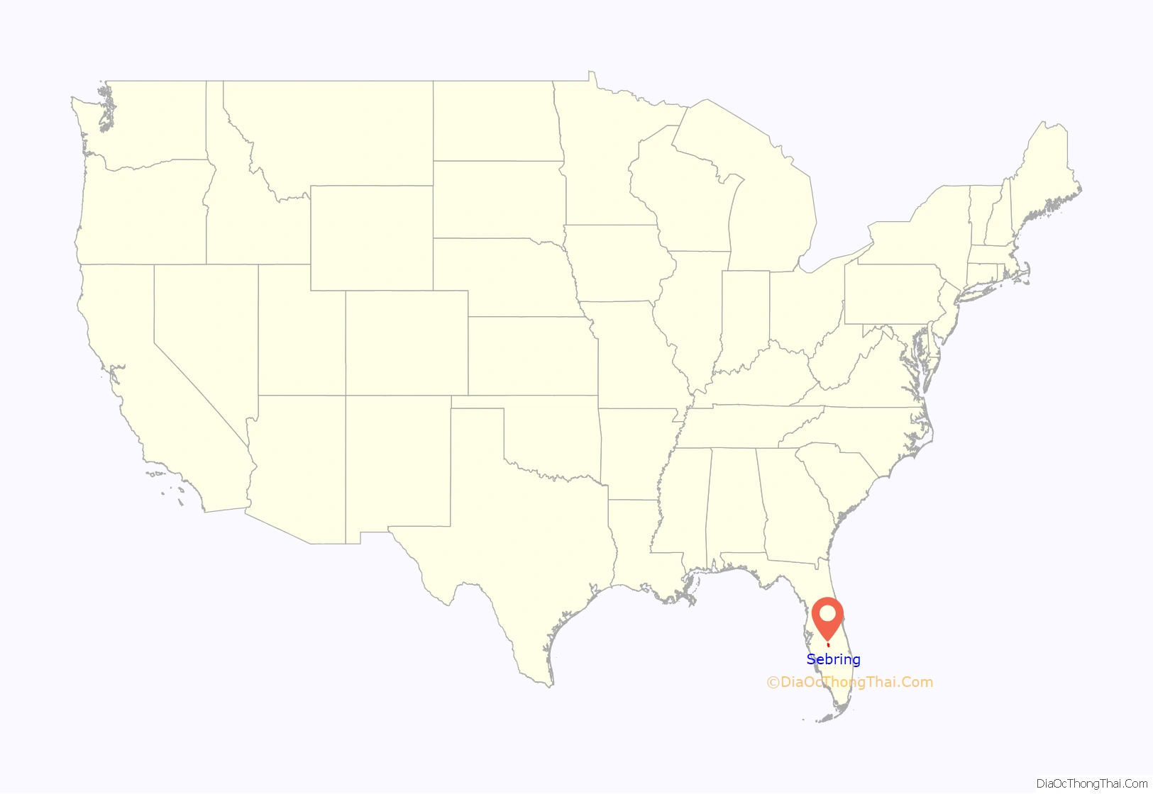 Map Of Sebring City, Florida - Thong Thai Real regarding Sebring Fl Map Of Florida