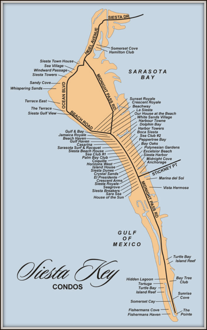 Map Of Siesta Key Florida Condos in Map Of Siesta Key Beach Florida
