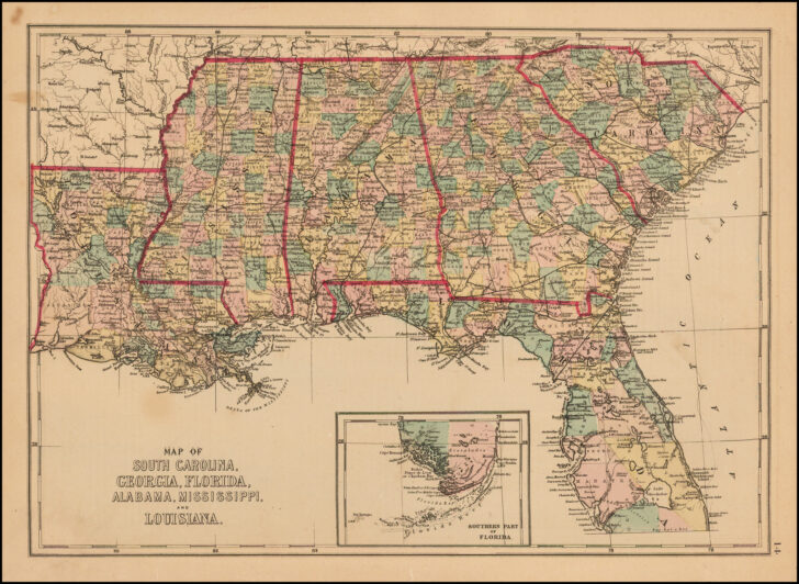 Map of Ga and Florida