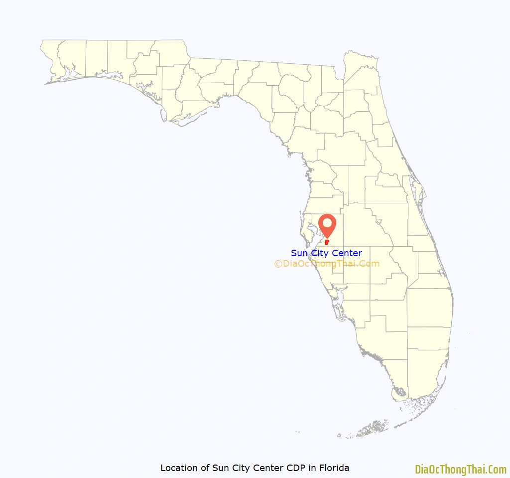 Map Of Sun City Center Cdp - Thong Thai Real with Map Of Florida Sun City