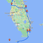 Map Of Tampa, Florida And Major Cities Route Throughout Map Of Florida Cities Near Tampa