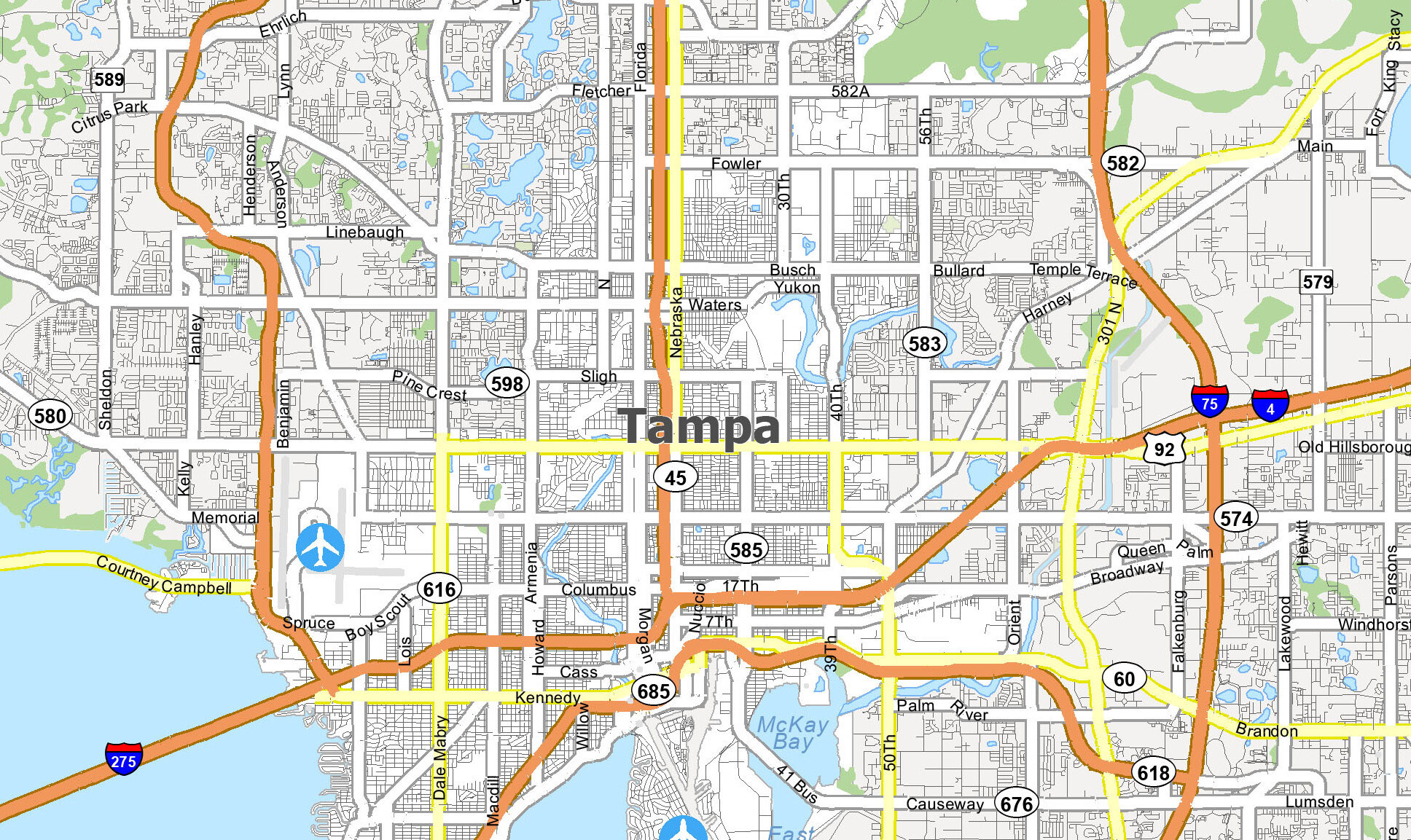 Map Of Tampa, Florida - Gis Geography with Map Of Tampa Area In Florida