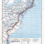 Map Of The Atlantic Highway. | Library Of Congress Throughout Road Map Of Florida And Georgia