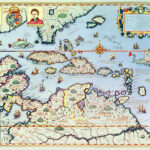 Map Of The Caribbean Islands And The American State Of Florida With Regard To Map Of The Caribbean Islands And Florida