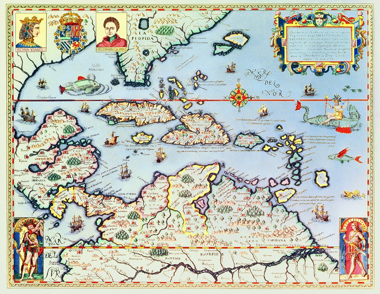 Map Of The Caribbean Islands And The American State Of Florida with regard to Map Of The Caribbean Islands And Florida