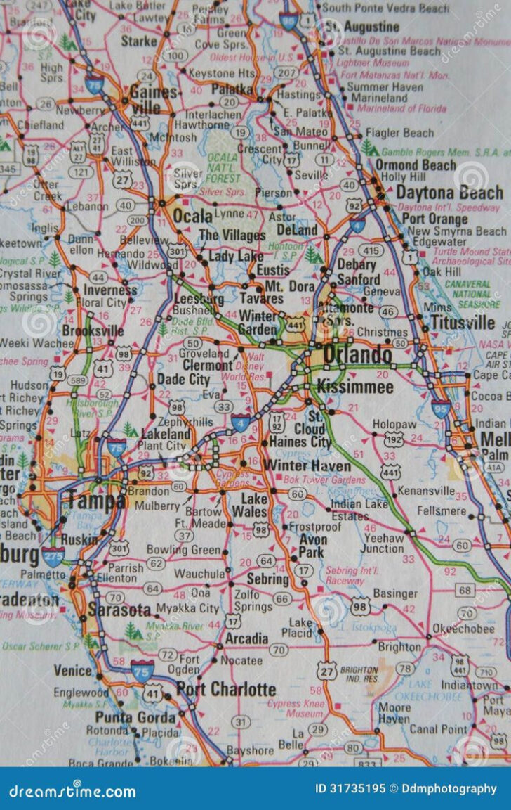 Map of Central Florida Roads