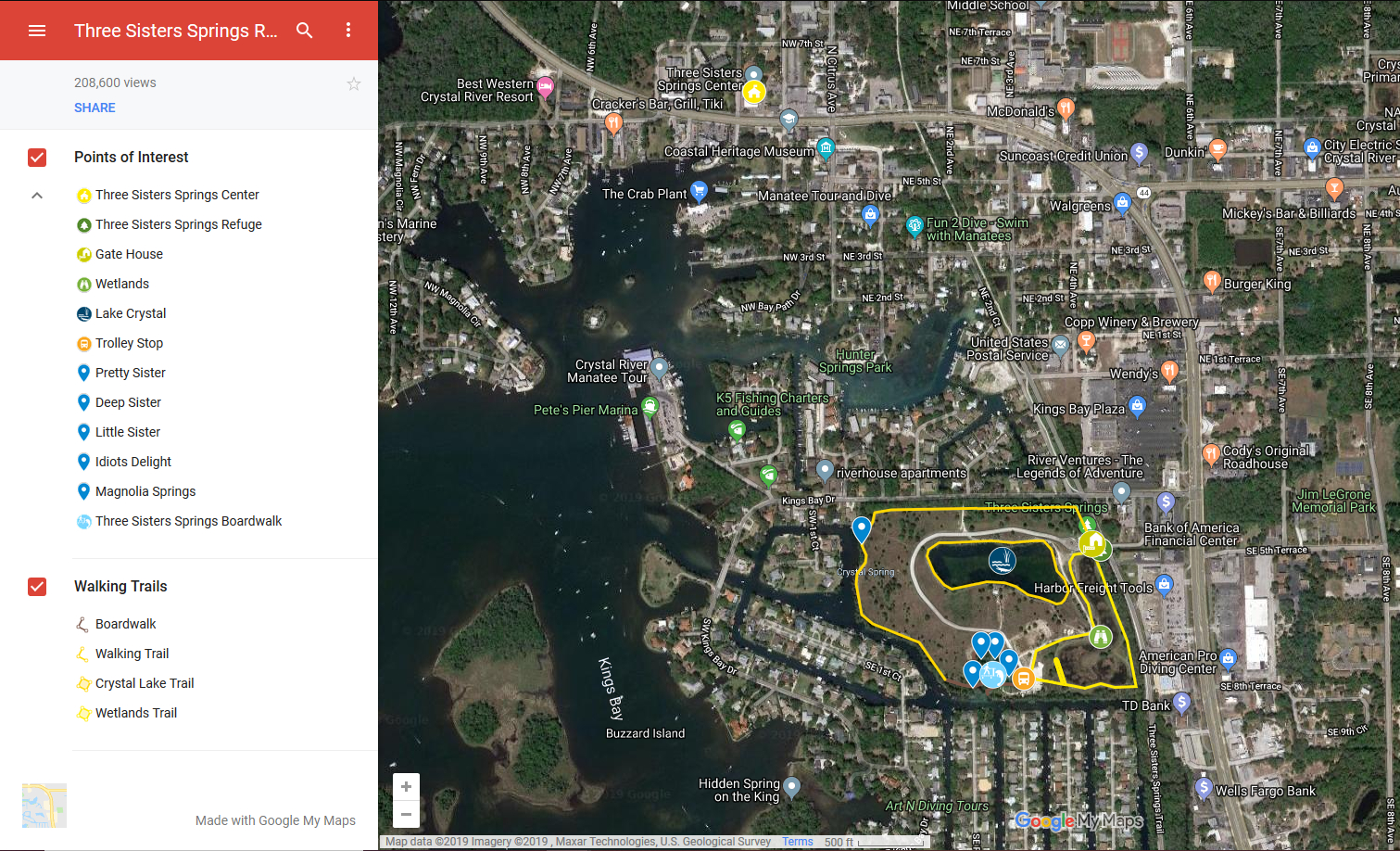 Map Of The Refuge | Crystal River Fl regarding Map Of Crystal Springs Florida