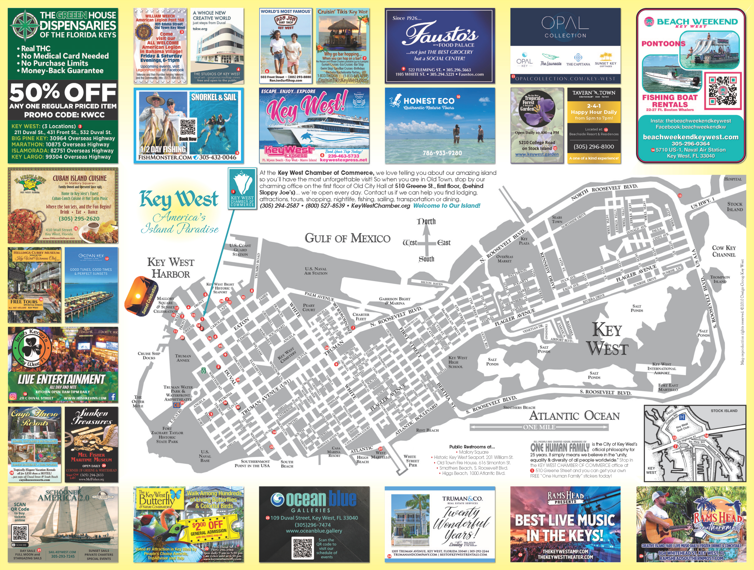 Map &amp;amp; Places Of Interest with regard to Printable Map of Key West Florida