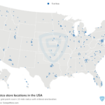 Map Showing All 612 Costco Store Locations In The Us   Brilliant Maps Inside Map Of Costco Locations In Florida