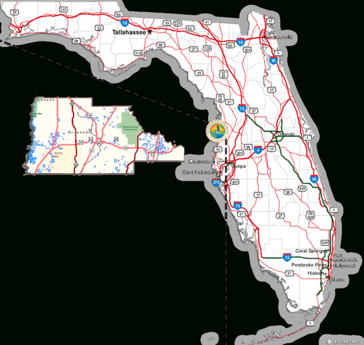 Map of Hernando County Florida