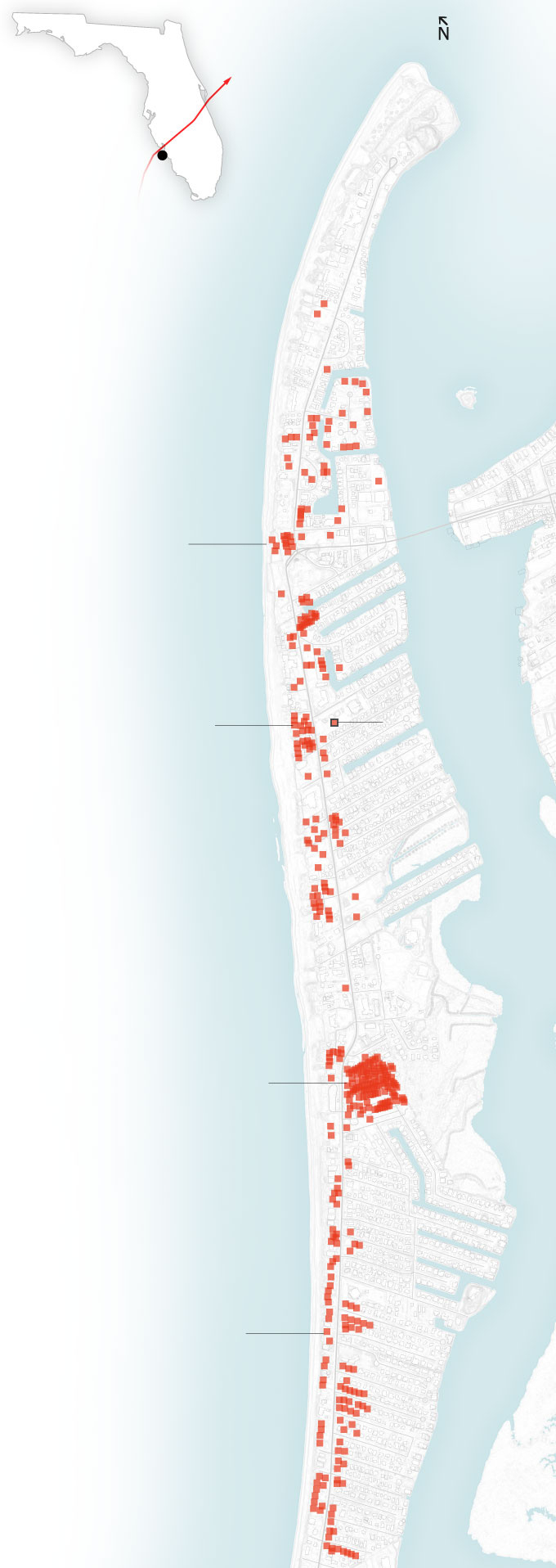 Mapping The Damage From Hurricane Ian In Fort Myers Beach, Florida throughout Map of Hurricane Damage in Florida