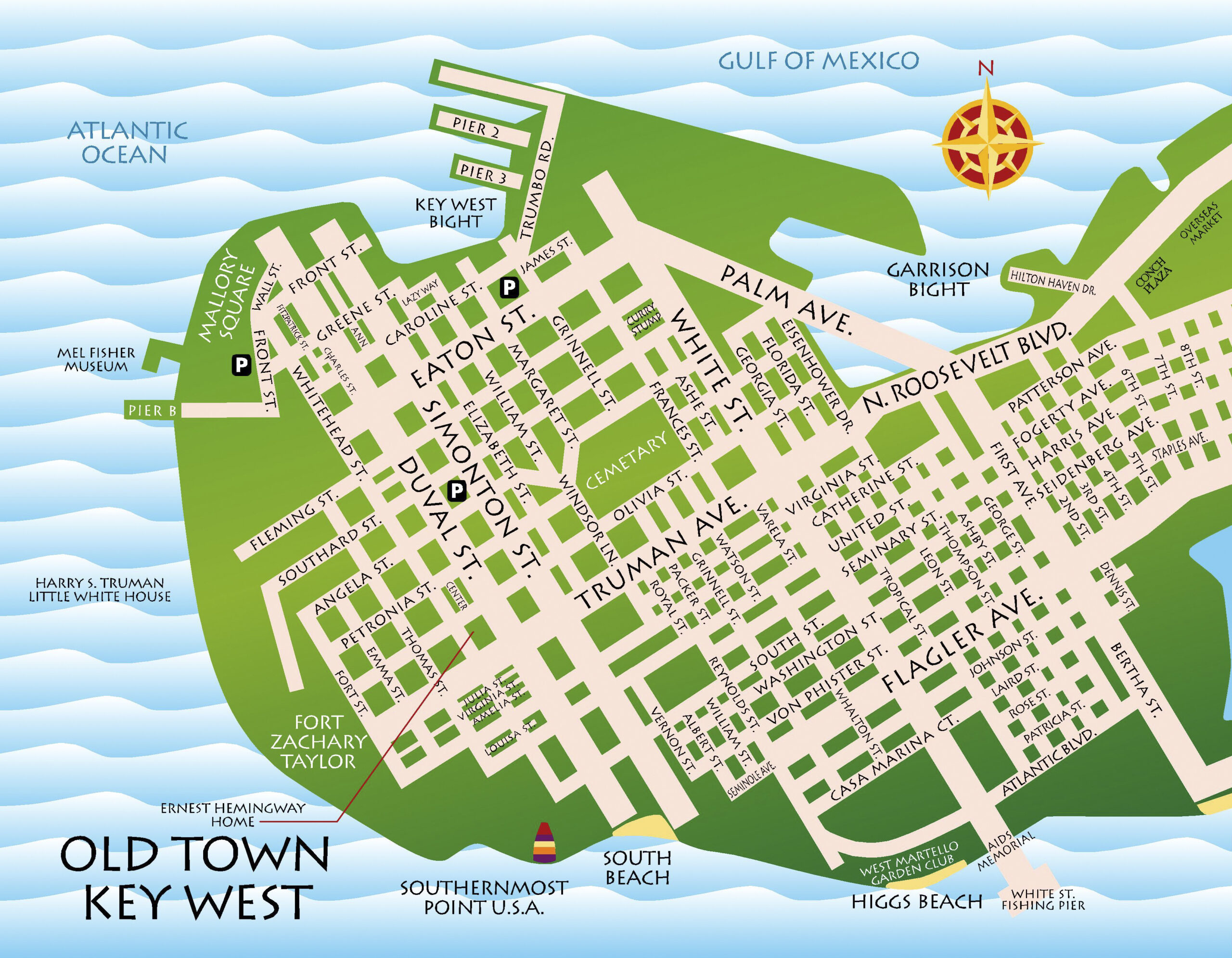 Maps, Key West / Florida Keys – Best Key West Restaurant Menus pertaining to Map Of Old Town Key West Florida