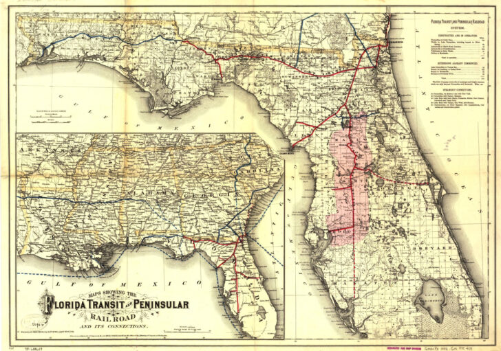 Map of Railroads in Florida