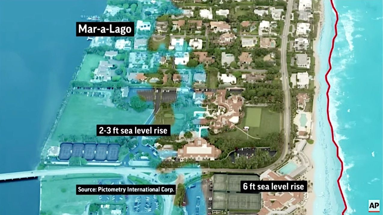 Mar-A-Lago Could Be Underwater2100, Thanks To Trump Pulling in Location Of Mar A Lago In Florida Map