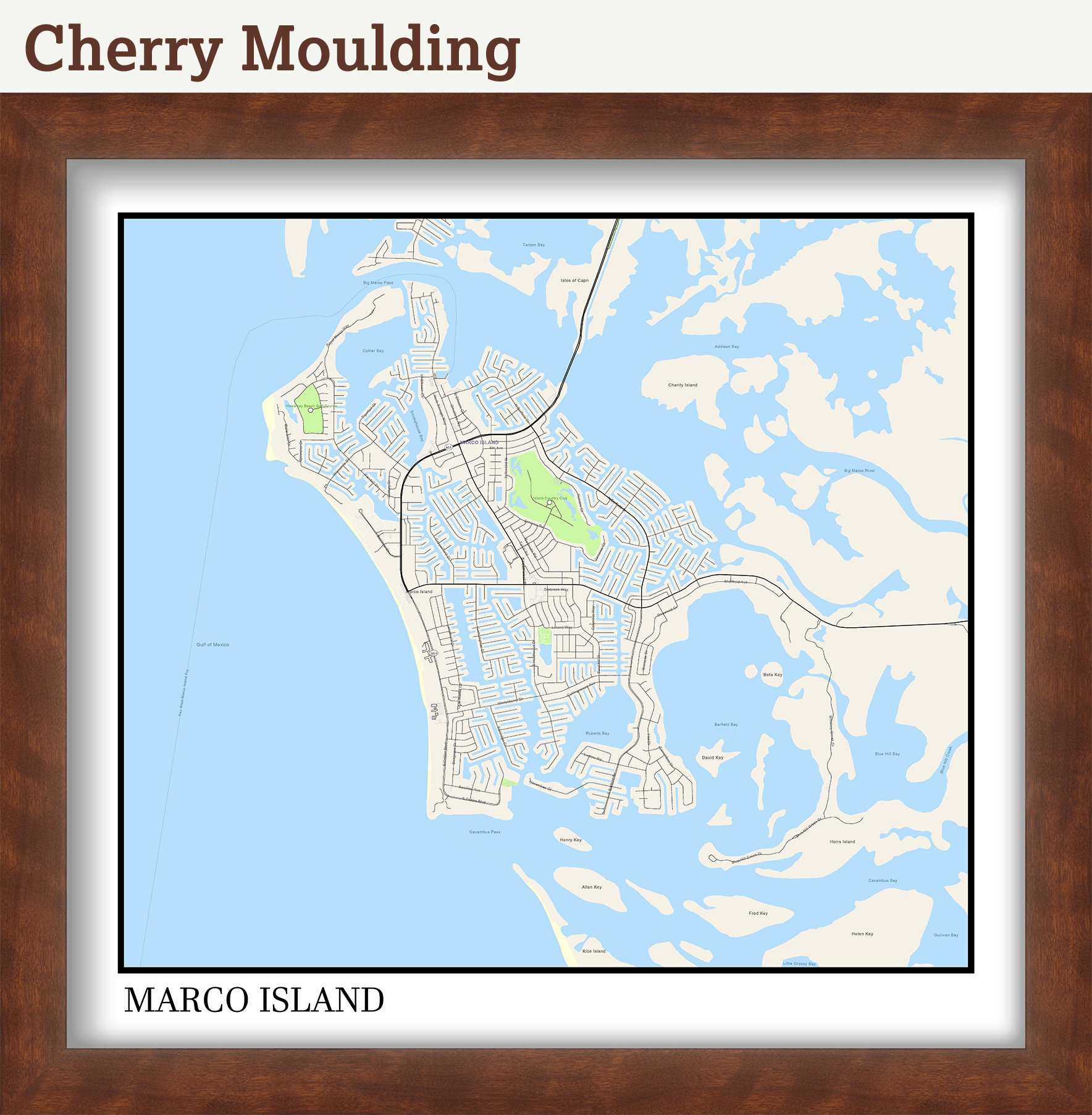 Marco Island, Florida - Map Poster inside Map of Marco Island in Florida