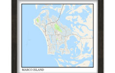 Marco Island, Florida - Map Poster throughout Map Of Florida Marco Island Fl