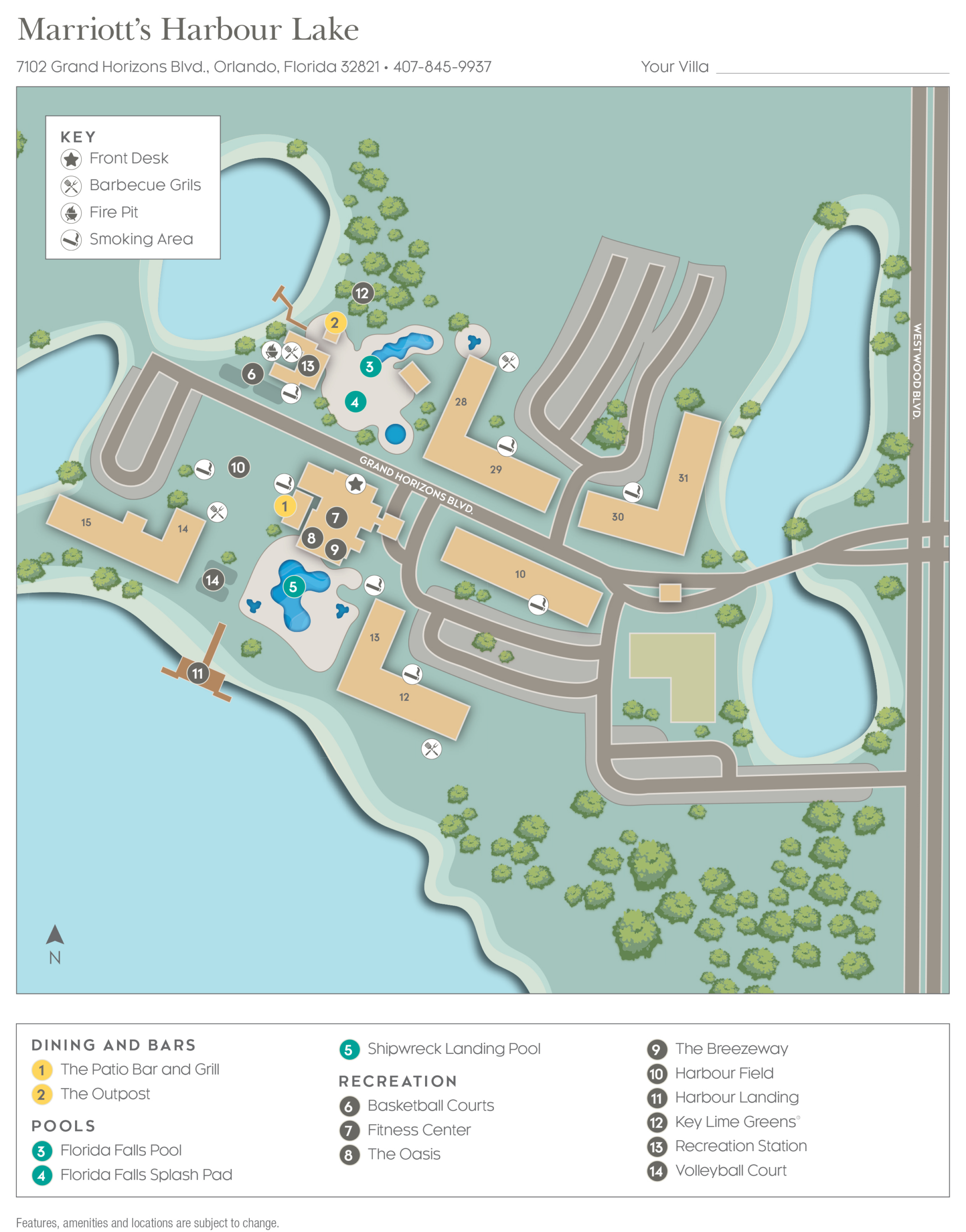 Marriott&amp;#039;S Harbour Lake with regard to Map of Marriott Hotels in Florida