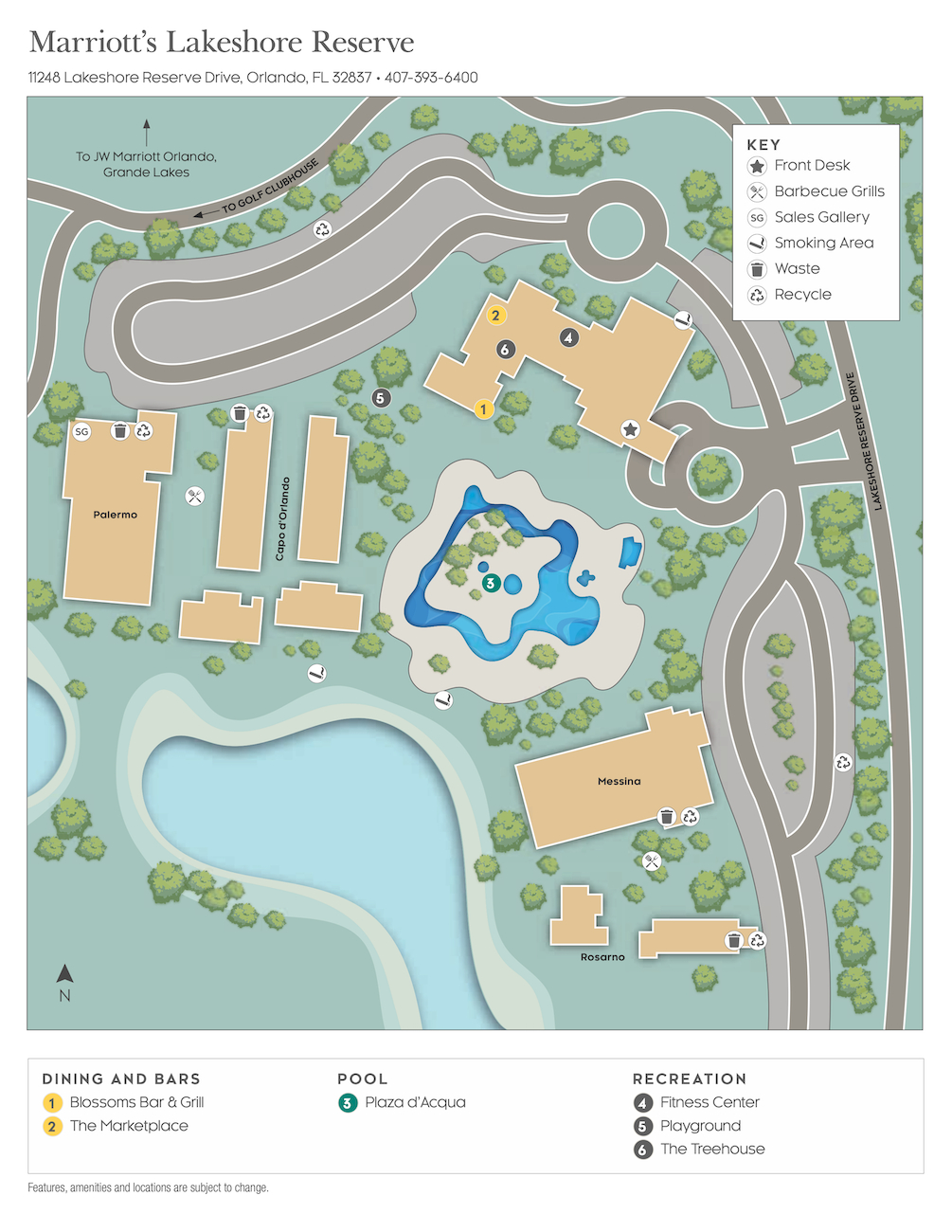 Marriott&amp;#039;S Lakeshore Reserve throughout Map of Marriott Hotels in Florida