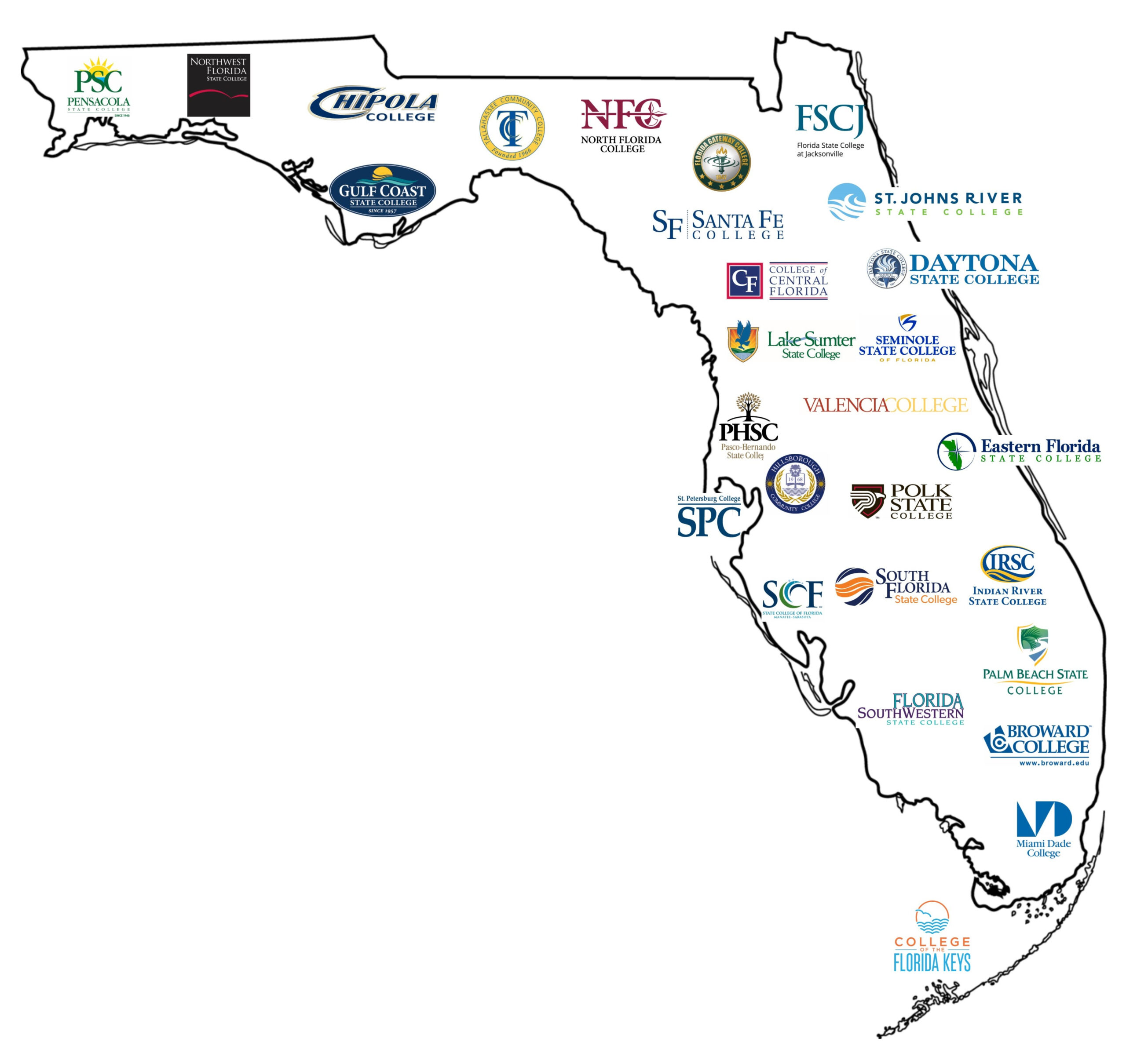 Member Colleges – Florida Council For Resource Development in Map Of Florida Universities And Colleges