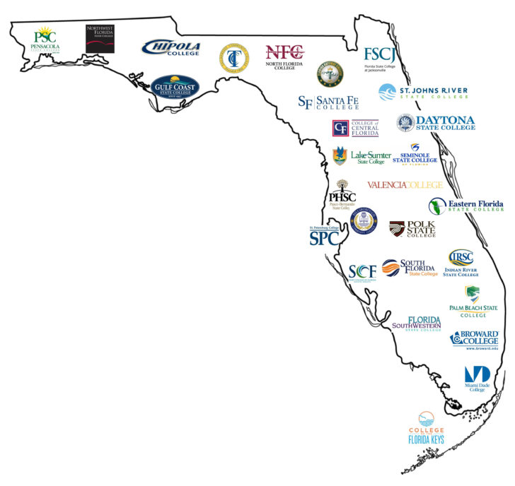 Map of Colleges and Universities in Florida