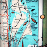 Merritt Island Cape Canaveral Titusville Retro Beach Map Print In Map Of Merritt Island Florida