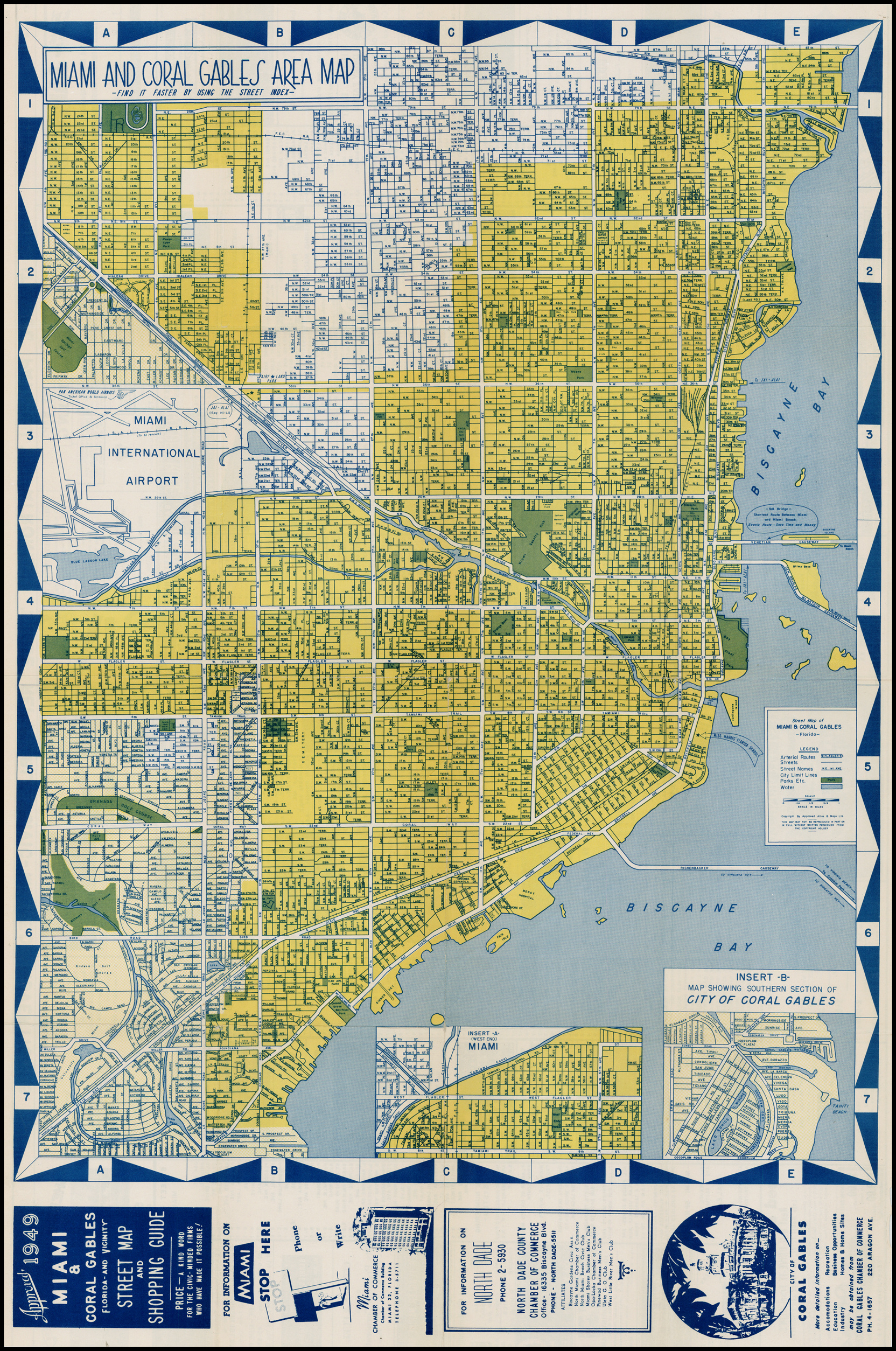 Miami And Coral Gables Area Map - Barry Lawrence Ruderman Antique pertaining to Map of Coral Gables Florida