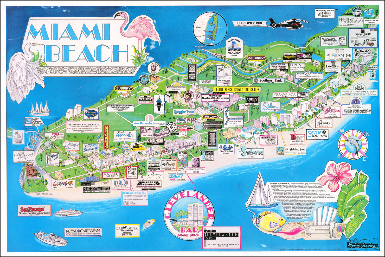 Miami Beach - Barry Lawrence Ruderman Antique Maps Inc. pertaining to Map Of Miami Beach Florida Hotels