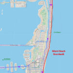 Miami Beach Boardwalk Map Regarding Map Of South Beach Florida Miami