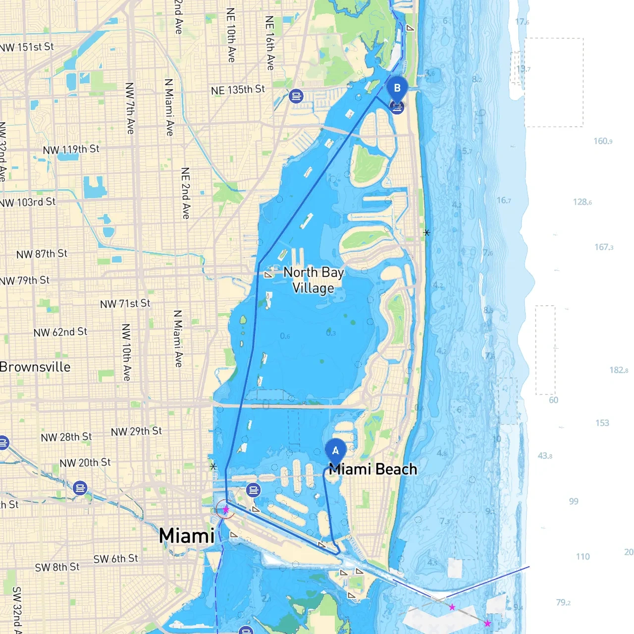 miami beach to hallandale beachboat savvy navvy smart routing for map of hallandale beach florida Miami Beach To Hallandale Beachboat - Savvy Navvy Smart Routing for Map of Hallandale Beach Florida