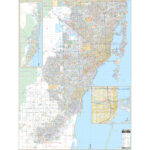 Miami Dade County, Fl Wall Mapkappa   The Map Shop Within Map Of Miami Dade Florida