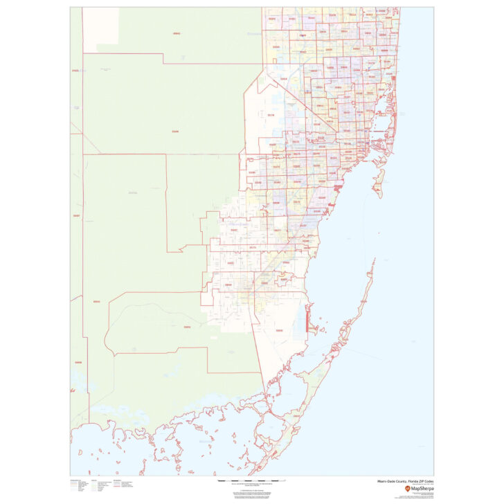 Zip Code Map of Miami Dade County Florida
