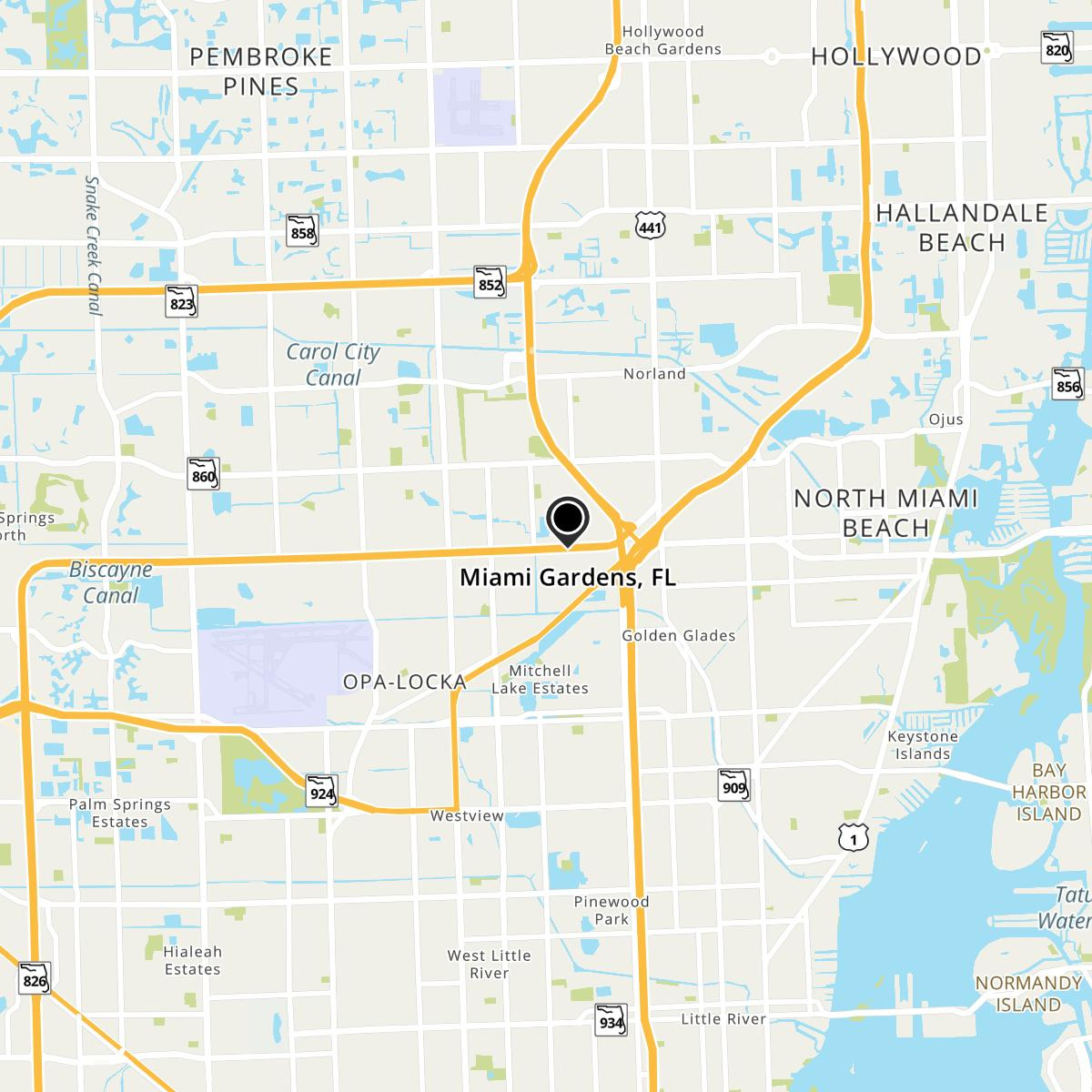 Miami Gardens, Fl Map &amp;amp; Directions - Mapquest regarding Map of Miami Gardens Florida